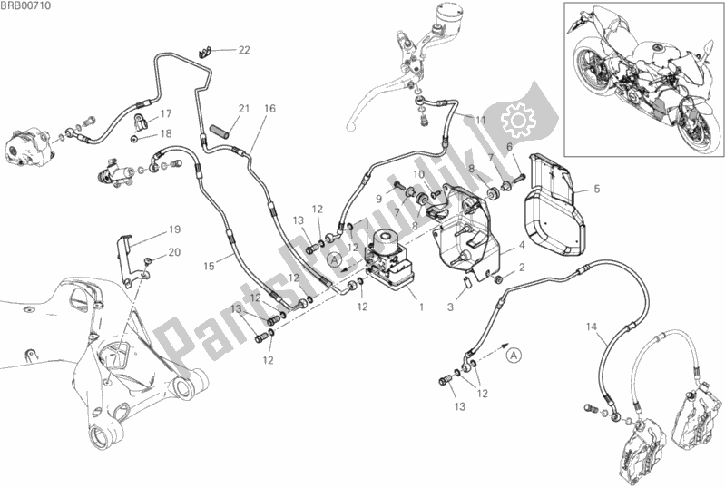 Toutes les pièces pour le Système De Freinage Abs du Ducati Superbike Panigale V4 R USA 1000 2020